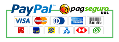 Pagamento seguro: PayPal, PagSeguro, cartões e boleto